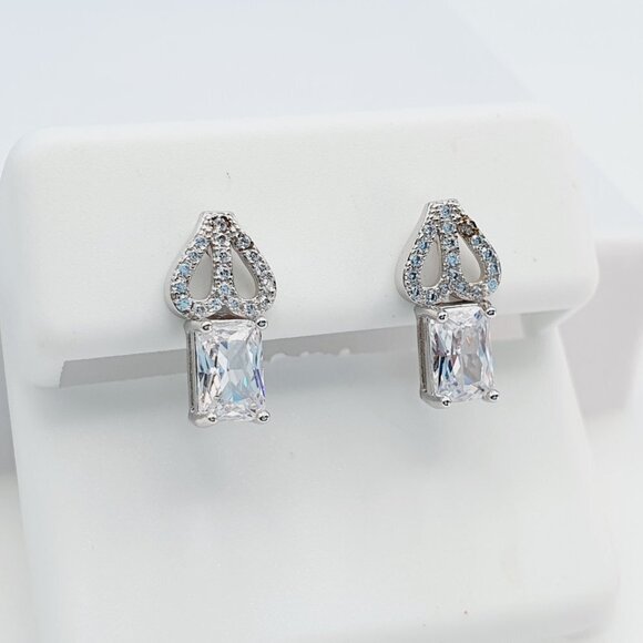 "925 Sterling Silver Cubic Zirconia Earrings, U19254815 - Picture 6 of 11